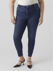 Vero Moda Curve Jeansy Phia 10285012 Granatowy Skinny Fit. Niebieskie jeansy damskie Vero Moda Curve, bez wzorów, z jeansu. Za 219.99 zł.