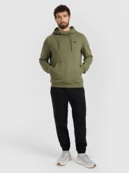 4F Spodnie dresowe joggery męskie - czarne L. Czarne spodnie sportowe męskie 4F, l, bez wzorów, z dresówki, na fitness i siłownię. Za 159.99 zł.