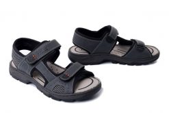 RIEKER 26156-47 grey, sandały męskie. Szare sandały męskie Rieker, na lato, bez wzorów, bez zapięcia. Za 223.93 zł.