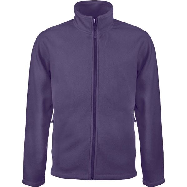 Kurtka z mikropolaru z zamkiem błyskawicznym Kariban Falco. Fioletowe kurtki męskie KARIBAN, m, bez wzorów, bez kaptura. Za 149.00 zł.