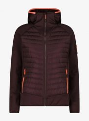 Kurtka hybrydowa damska CMP Elviro. Brązowe kurtki sportowe damskie CMP, m, bez wzorów, z elastanu, bez ramiączek, bez kaptura, trekkingowe. Za 469.99 zł.