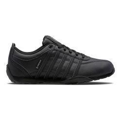 Buty sportowe męskie K-Swiss Arvee 1.5 klasyczne sneakersy ze skórzaną cholewką. Czarne buty sportowe męskie K-SWISS, bez wzorów, bez zapięcia, trekkingowe. Za 229.00 zł.