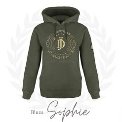 Bluza jeździecka damska JD ATTACK Sophie. Zielone bluzy damskie JD ATTACK, m, bez wzorów, z bawełny, bez ramiączek, z kapturem. Za 229.00 zł.