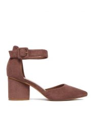 DeeZee Czółenka CEO-112233 Bordowy. Czerwone czółenka damskie DeeZee, bez wzorów, z materiału, bez obcasa, bez zapięcia. Za 139.99 zł.