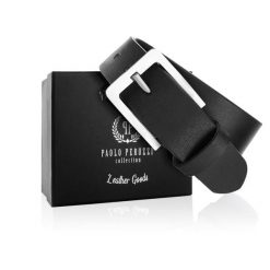 Pasek skórzany 110 CM PAOLO PERUZZI 04Z01110 czarny. Czarne paski męskie Paolo Peruzzi, z materiału, klasyczne. Za 59.00 zł.