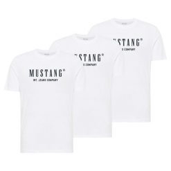 3-Pak T-Shirt Mustang Style Alex Biały 1017990 2045. Białe t-shirty męskie Mustang, uniwersalny, bez wzorów, bez kołnierzyka, bez ramiączek. Za 149.99 zł.