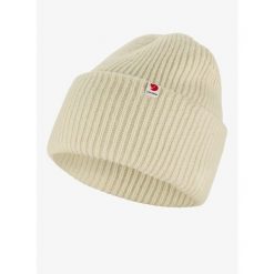 Czapka zimowa Fjallraven Heavy Beanie - chalk white. Białe czapki damskie Fjällräven, na zimę, bez wzorów, sportowe. Za 266.99 zł.