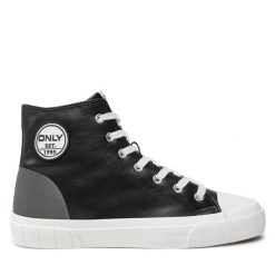 Trampki ONLY Shoes. Czarne trampki i tenisówki damskie ONLY Shoes, bez wzorów, bez zapięcia. Za 99.99 zł.