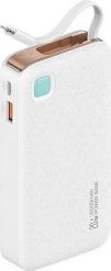 Powerbank Usams USAMS Powerbank ze zwijanym kablem Retractable Lightning 10000 mAh PD 20W Fast Charge XY Series biały/white 10KCD22502 (US-CD225). Białe powerbanki Usams. Za 99.16 zł.
