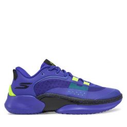 Buty do koszykówki Skechers. Niebieskie buty sportowe męskie Skechers, bez wzorów, bez zapięcia, do koszykówki. Za 369.99 zł.