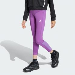 Legginsy Techfit 7/8. Białe legginsy damskie Adidas, bez wzorów, z materiału. Za 149.00 zł.