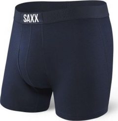 SAXX Bokserki męskie Ultra Boxer Brief Fly Navy r. S. Niebieskie bokserki męskie Saxx, bez wzorów. Za 110.49 zł.