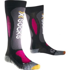 Skarpety SKI CARVING SILVER LADY. Czarne skarpetki damskie X-Socks, bez wzorów. W wyprzedaży za 98.00 zł.