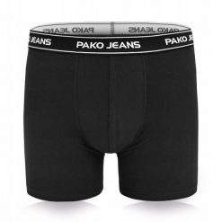Bawełniane, Klasyczne Bokserki Męskie - Pako Jeans - Czarne. Czarne bokserki męskie Pako Jeans, bez wzorów, z bawełny. Za 33.00 zł.