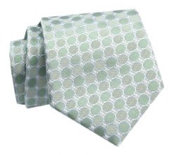 Krawat - ALTIES - Seledynowy w Grochy. Zielone krawaty i muchy Alties, bez wzorów, z tkaniny, eleganckie. Za 49.00 zł.