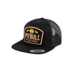 Czapka męska Pitbull Snapback Flat Mesh DOGS. Czarne czapki męskie PITBULL, na wiosnę, bez wzorów, z meshu. Za 109.99 zł.