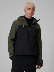 4F Kurtka przejściowa membrana 8000 męska - khaki S. Brązowe kurtki męskie 4F, m, bez wzorów, z materiału, bez kaptura. Za 349.99 zł.