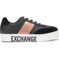 Armani Exchange Tenisówki Czarny. Czarne trampki i tenisówki damskie Armani Exchange, bez wzorów, z materiału, bez zapięcia. Za 865.95 zł.