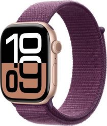 Smartwatch Apple Watch 10 GPS + Cellular 46mm Rose Gold Alu Sport Loop Fioletowy (MWY83QF/A). Czerwone zegarki smartwatch Apple, bez wzorów. Za 4,500.87 zł.