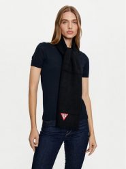 Guess Szalik AW5235 VIS03 Czarny. Czarne rękawiczki damskie Guess, z aplikacjami, z materiału. Za 269.99 zł.