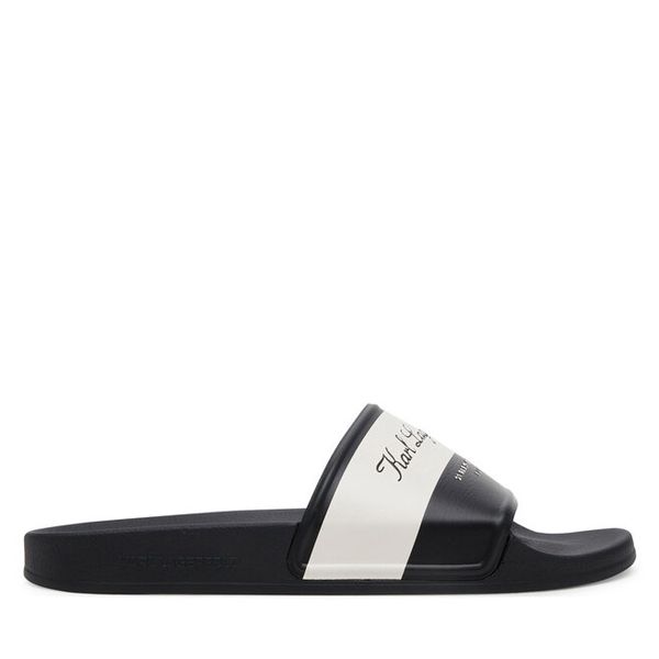 Klapki KARL LAGERFELD. Czarne klapki męskie KARL LAGERFELD, bez wzorów, bez zapięcia. Za 219.99 zł.