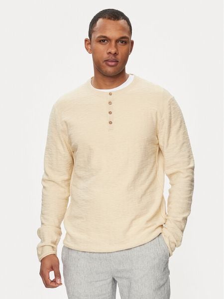 INDICODE Sweter Mattiaxa 30-458 Beżowy Regular Fit. Brązowe swetry męskie INDICODE, m, bez wzorów, z bawełny, bez kołnierzyka, bez ramiączek. Za 69.99 zł.