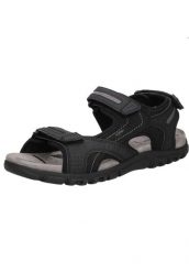Sandały Geox Strada. Czarne sandały męskie Geox, na lato, bez wzorów, z gumy, eleganckie, bez zapięcia. Za 340.00 zł.