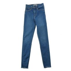 Levi Strauss damskie jeansy Mile High Super Skinny. Niebieskie jeansy damskie Levi's®, bez wzorów, z jeansu, eleganckie. Za 127.76 zł.
