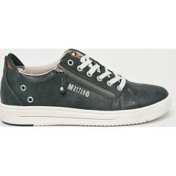 Mustang - Buty. Niebieskie botki męskie Mustang, bez wzorów, z gumy, casualowe, z okrągłym noskiem, bez obcasa, bez zapięcia. W wyprzedaży za 159.90 zł.