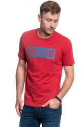 MUSTANG Alex C LOGO Tee 1009738 7189. Brązowe t-shirty męskie Mustang, m, bez wzorów, z bawełny, bez kołnierzyka, bez ramiączek. Za 69.99 zł.