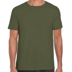 Koszulka Softstyle Dla Dorosłych Unisex. Zielone bluzki damskie GILDAN, xl, bez wzorów, sportowe, bez kołnierzyka, bez ramiączek. Za 33.99 zł.