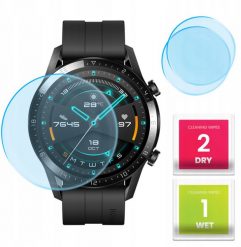 Alogy 2x SZKŁO OCHRONNE DO SMARTWATCH HUAWEI WATCH GT2 46MM SZKIEŁKO SZYBKA CLEAR. Brązowe zegarki smartwatch Alogy, bez wzorów. Za 20.99 zł.