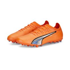 Korki Sportowe Męskie Puma Ultra Ultimate Mg. Białe buty sportowe męskie Puma, bez wzorów, bez zapięcia, do piłki nożnej. W wyprzedaży za 502.75 zł.