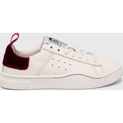 Diesel - Buty. Białe obuwie sportowe damskie Diesel, bez wzorów, z gumy, z okrągłym noskiem, bez zapięcia, Adidas Advantage. W wyprzedaży za 399.90 zł.
