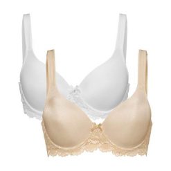 Cellbes Biustonosz Molly 2 Pack beżowy biały female beżowy/biały 70A. Białe bielizna sportowa damska Cellbes, s, bez wzorów, z koronki. Za 179.00 zł.