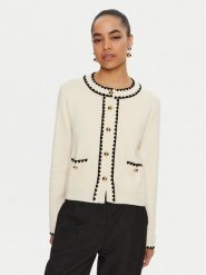 Luisa Spagnoli Kardigan Megaduca 58398 Écru Slim Fit. Kardigany damskie Luisa Spagnoli, l, bez wzorów, z wełny, bez kołnierzyka. Za 1,679.00 zł.