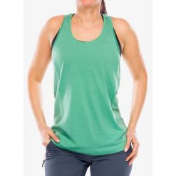 Top damski Smartwool Active Mesh Racerback Tank. Zielone koszulki sportowe damskie Smartwool, bez wzorów, z meshu, bez ramiączek. Za 209.99 zł.
