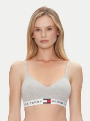 Tommy Hilfiger Biustonosz braletka UW0UW05715 Szary. Szare biustonosze Tommy Hilfiger, bez wzorów, z bawełny. Za 109.99 zł.