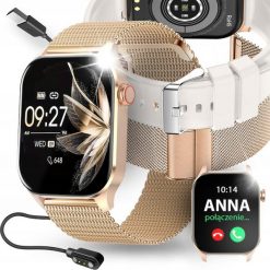 SMARTWATCH DLA SENIORA POMIAR GLUKOZY CIŚNIENIE TĘTNO TEMPERATURA TLEN PL. Zegarki smartwatch JG Smart, bez wzorów. Za 229.99 zł.