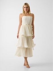 Guess Sukienka codzienna 181309 Biały Classic Fit. Białe sukienki damskie Guess, na co dzień, z aplikacjami, bez kołnierzyka, bez ramiączek, proste. Za 954.99 zł.