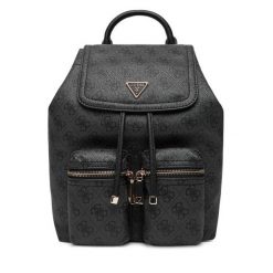 Plecak Guess. Szare plecaki damskie Guess, z aplikacjami. Za 449.99 zł.