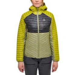 Damska Kurtka Turystyczna Izolowana Lekka Pakowna L.I.M Mimic. Zielone kurtki sportowe damskie Haglöfs, l, bez wzorów, bez ramiączek, z kapturem, trekkingowe. Za 599.00 zł.