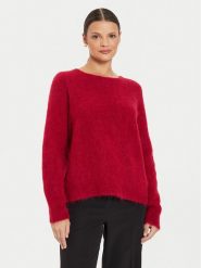 Kontatto Sweter 3M0229 AI253M10 Czerwony Relaxed Fit. Czerwone swetry nierozpinane damskie Kontatto, m, bez wzorów, z syntetyku, bez kołnierzyka, bez ramiączek. W wyprzedaży za 269.99 zł.