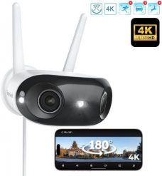 Kamera bezprzewodowa Reolink Elite WIFI 4K 8 Mp | kąt widzenia 180 stopni | Detekcja osób pojazdów zwierząt | Bezprzewodowa Wifi | Lampy led. Akcesoria do aparatów i kamer Reolink. Za 699.00 zł.