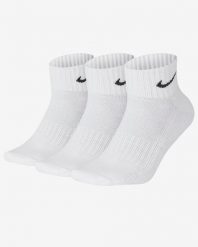 Nike U NK V CUSH ANKLE- 3P VALUE Skarpety Unisex. Białe skarpetki damskie Nike, bez wzorów, z bawełny. Za 54.99 zł.
