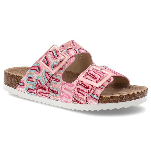 Różowe Klapki S.Barski Modne Obuwie Damskie. Czerwone klapki damskie S.BARSKI, na lato, bez wzorów, boho, bez obcasa, bez zapięcia. Za 69.99 zł.