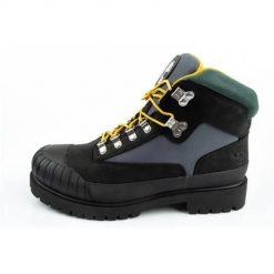 Buty trekkingowe męskie Timberland TB0A5QCZ001. Czarne buty zimowe męskie Timberland, bez wzorów, z materiału, za kostkę, bez obcasa, bez zapięcia. Za 736.00 zł.