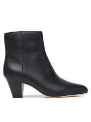 LAUREN RALPH LAUREN Botki 802P15712001 Czarny. Czarne botki damskie Lauren Ralph Lauren, bez wzorów, ze skóry, bez obcasa, na słupku, bez zapięcia. Za 1,199.00 zł.