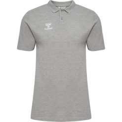 Polo Hummel Go 2.0 Chevron. Szare koszulki sportowe męskie Hummel, bez wzorów, bez ramiączek, do piłki nożnej. Za 214.50 zł.