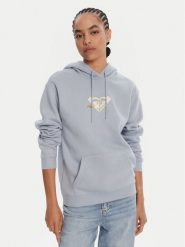 Roxy Bluza ERJFT05028 Błękitny Regular Fit. Niebieskie bluzy damskie Roxy, xxl, bez wzorów, z bawełny, bez ramiączek, bez kaptura. Za 229.99 zł.
